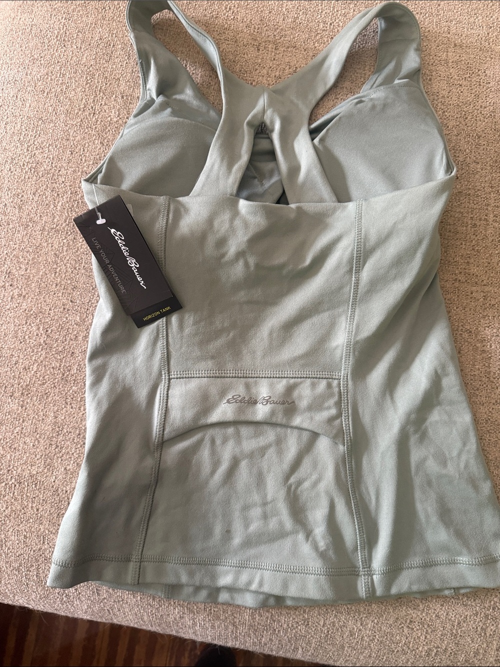 Eddie Bauer Light Sage Racerback Performance Tank - Picture 3 of 4